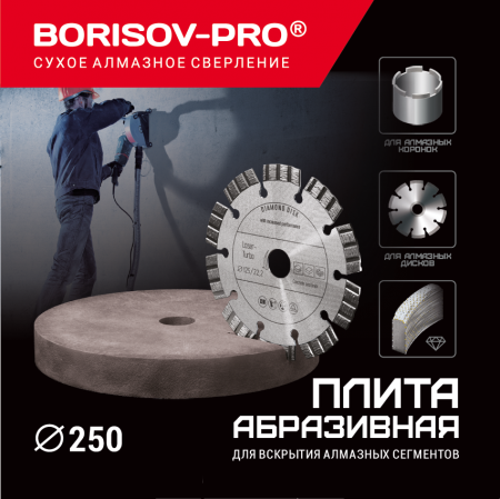картинка Плита абразивная BORISOV-PRO, 250 мм от магазина borisov-pro
